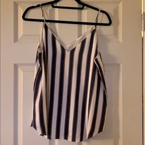 Striped spaghetti strap blouse